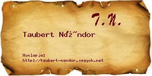Taubert Nándor névjegykártya